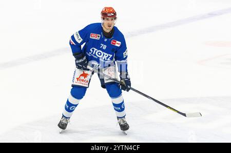 Kloten, Schweiz, 24. September 2024: #78 William Weber, Verteidiger Schwenninger Wild Wings. (Foto: Andreas Haas/dieBildmanufaktur) Stockfoto