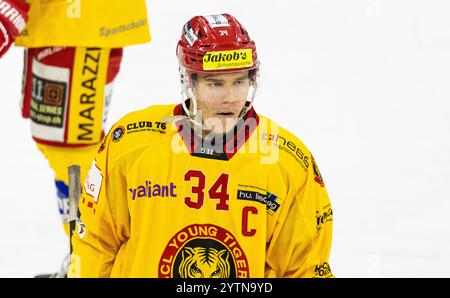 Kloten, Schweiz, 29. Nov 2024: #34 Lenny Schenk, Stürmer SCL Young Tigers U20-Elit Team. (Foto: Andreas Haas/dieBildmanufaktur) Stockfoto