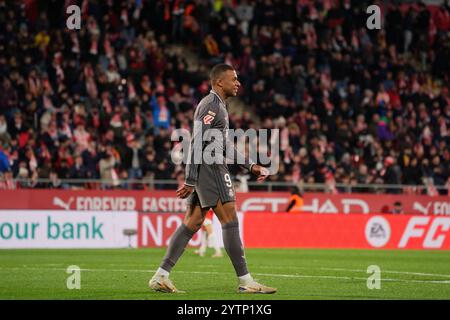 7. Dezember 2024; Estadi Montilivi, Girona, Spanien, Spanisch La Liga Fußball, Girona gegen Real Madrid; Mbappe von Real Madrid Stockfoto