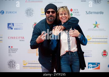 Marco D'Amore und Cécile Allegra nehmen an dem Fotocall während der 47. Giornate di Cinema 2024 Teil. Stockfoto