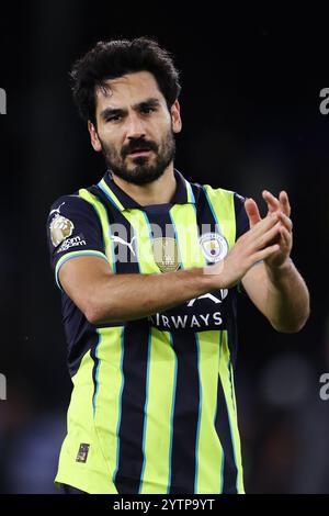 London, Großbritannien. Dezember 2024. Manchester City Mittelfeldspieler Ilkay Gundogan applaudiert den Fans während des Spiels Crystal Palace FC gegen Manchester City FC English Premier League am 7. Dezember 2024 im Selhurst Park, London, England, Vereinigtes Königreich Credit: Every Second Media/Alamy Live News Stockfoto