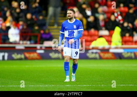 Oakwell Stadium, Barnsley, England - 7. Dezember 2024 Alfie May (9) of Birmingham City - während des Spiels Barnsley gegen Birmingham City, Sky Bet League One, 2024/25, Oakwell Stadium, Barnsley, England -7. Dezember 2024 Credit: Arthur Haigh/WhiteRosePhotos/Alamy Live News Stockfoto