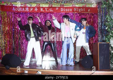 TAIPEI, CHINA - 6. DEZEMBER 2024 - Acqua R.Y.G., bestehend aus Lin Yujia, Always You and Trunk Texts und Wang Tsai-hua, einer taiwanesischen Hokkien-weiblichen Sünde Stockfoto