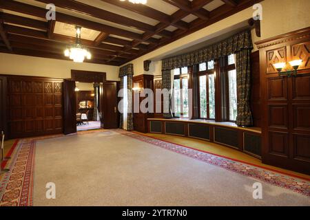 Erster Stock der ehemaligen Maeda Family Residence (erbaut 1929 im Besitz der Regierung) im Komaba Park, Tokio, Japan Stockfoto