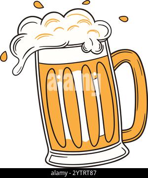 Handgezeichnetes Glas Bier Stock Vektor
