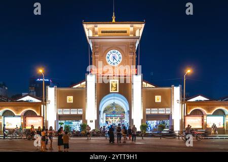 1. Dezember 2024: Saigon Central Market, auch bekannt als Ben Thanh Market, eines der ältesten erhaltenen Bauwerke in Saigon, Vietnam. Es ist auch ein Impor Stockfoto