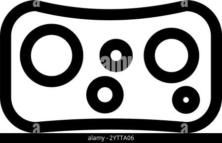 Badezimmerschwamm - sauberes und modernes Badezimmersymbol Stock Vektor
