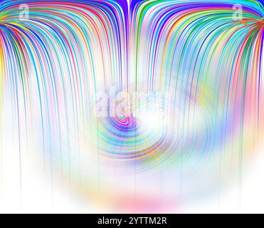Farbenfrohe Strahlen spritzen Hintergrund, Textur für Party mit Feuerwerk Explosion Stockfoto