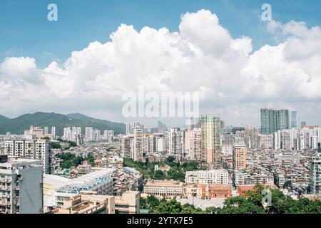 Panoramablick auf Macau von der Guia-Festung Stockfoto