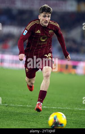 Rom, Italien. 2024. Alexis Saelemaekers of Roma in Aktion während des italienischen Meisterschaftsspiels Serie A zwischen AS Roma und US Lecce Stockfoto