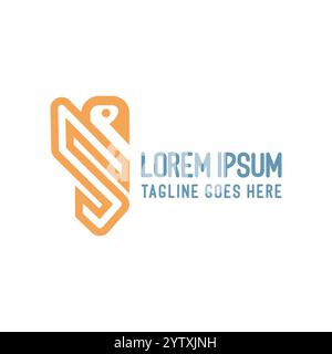 Eleganter goldener geometrischer Anfangsbuchstabe S für Schwan Vogel Logo Design Vektor Stock Vektor