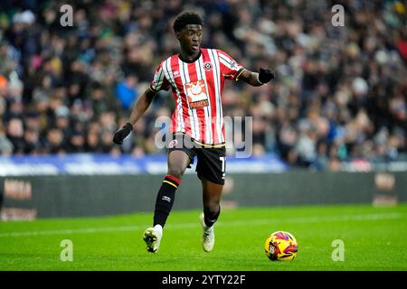 Sheffield United's Jesuran Rak-Sakyi in Aktion während des Sky Bet Championship Matches in den Hawthorns, West Bromwich. Bilddatum: Sonntag, 8. Dezember 2024. Stockfoto