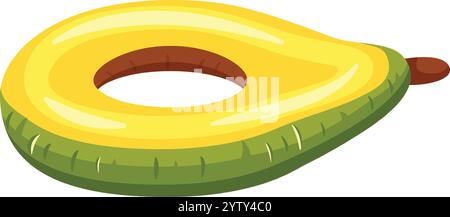 Aufblasbarer Avocado-Pool, der eine spielerische und entspannende Art und Weise bietet, Wasseraktivitäten zu genießen, ideal für Sommertage am Pool, Strand oder See Stock Vektor