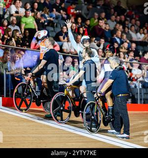 LONDON, VEREINIGTES KÖNIGREICH. Dezember 24. Während der UCI Track Champions League 2024 im Lee Valley VeloPark am Samstag, den 7. Dezember 2024 in LONDON, GROSSBRITANNIEN. Quelle: Taka G Wu/Alamy Live News Stockfoto