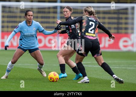 Manchester, Großbritannien. Dezember 2024. Während des Barclays FA Women's Super League Spiels zwischen Manchester City und Leicester City im Joie Stadium, Manchester am Sonntag, den 8. Dezember 2024. (Foto: Mike Morese | MI News) Credit: MI News & Sport /Alamy Live News Stockfoto