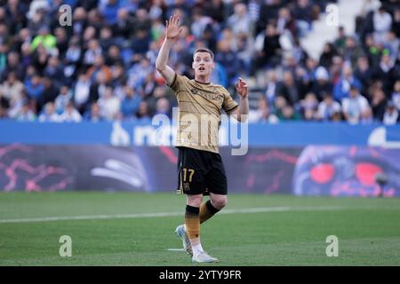 Leganes, Spanien. Dezember 2024. MADRID, SPANIEN - 8. Dezember: Sergio Gomez von Real Sociedad während des Spiels der Liga 2024/25 zwischen Leganes und Real Sociedad im Butarque-Stadion. Guillermo Martinez/Alamy Live News Stockfoto