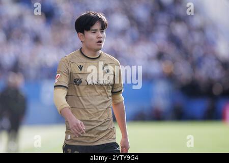 Leganes, Spanien. Dezember 2024. MADRID, SPANIEN - 8. Dezember: Takefusa Kubo von Real Sociedad während des Spiels der Liga 2024/25 zwischen Leganes und Real Sociedad im Butarque-Stadion. Guillermo Martinez/Alamy Live News Stockfoto