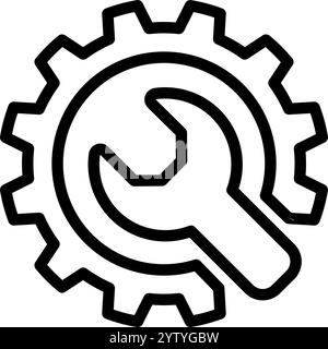 Einstellung – Vektorsymbol Stock Vektor