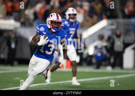 7. Dezember 2024: Roderick Daniels Jr. (13) spielt mit dem Ball während des ACC Championship-Spiels zwischen den Clemson Tigers und den SMU Mustangs im Bank of America Stadium in Charlotte, NC. Jonathan Huff/CSM Stockfoto