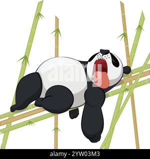 Illustration des schlafenden Panda Stock Vektor