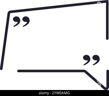 Die handgezeichnete Sprechblase mit Anführungszeichen bietet ausreichend Platz für die Integration von benutzerdefiniertem Text, die Verbesserung der Kommunikationsdarstellung und die Förderung von eng Stock Vektor