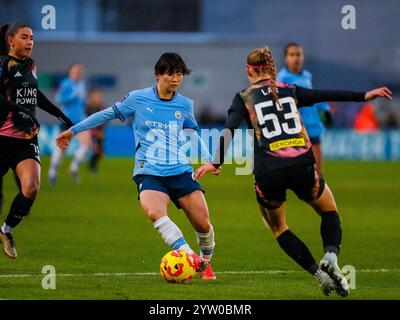 Joie Stadium, Großbritannien. Dezember 2024. Aoba Fujino (20 Manchester City) während der Barclays Women Super League zwischen Manchester City und Leicester City im Joie Stadium, Manchester, England, 8. Dezember 2024 | Foto: Jayde Chamberlain/SPP. Jayde Chamberlain/SPP (Jayde Chamberlain/SPP) Credit: SPP Sport Press Photo. /Alamy Live News Stockfoto