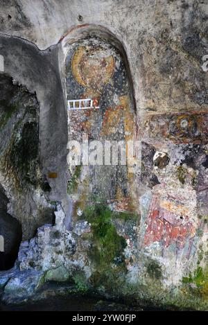 Das Kloster Kizlar in Trabzon, Türkei, wurde während der byzantinischen Zeit erbaut. Stockfoto