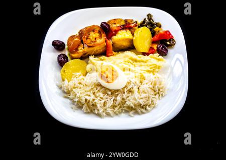 Traditionelles Kabeljau-Rezept, zubereitet im klassischen Stil Stockfoto