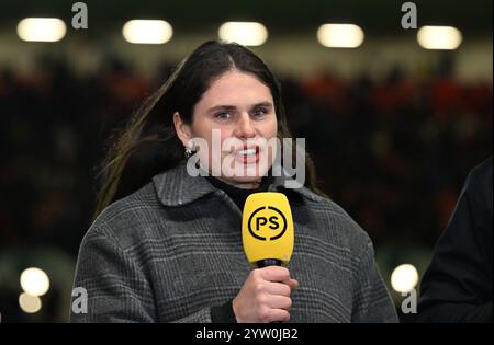 Ashton Gate, Bristol, Großbritannien. Dezember 2024. Investec Champions Cup Rugby, Bristol Bears versus Leinster; Ilona Maher von der US Women's 7s Team wird im Januar 2025 interviewt, als er sich Bristol Bears Women anschloss. Credit: Action Plus Sports/Alamy Live News Stockfoto