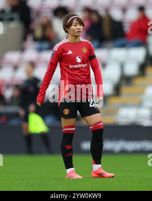 Leigh, Großbritannien. Dezember 2024. Hinata Miyazawa aus Liverpool während des Barclays Women's Super League Matches Manchester United Women vs Liverpool Women im Leigh Sports Village, Leigh, Vereinigtes Königreich, 8. Dezember 2024 (Foto: Alex Roebuck/News Images) in Leigh, Vereinigtes Königreich am 12.08.2024. (Foto: Alex Roebuck/News Images/SIPA USA) Credit: SIPA USA/Alamy Live News Stockfoto