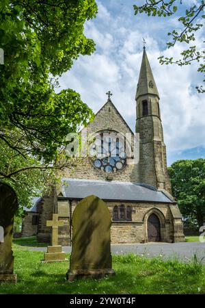 Die prächtige Kirche St. Philipp und St. James, Tow Law, Nordostengland Stockfoto