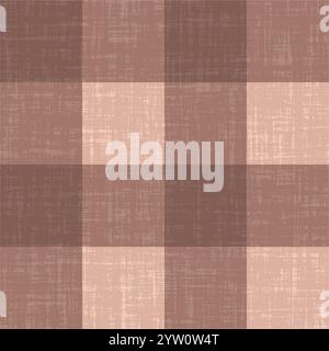 Nahtloses Vektormuster in Buffalo Plaid. Karierter weihnachtlicher, brauner Mokka-Mousse-Hintergrund. Traditionelles gewebtes Stoffmuster. Flanell-Karomuster für Mode, Druck, Design und Herbsthintergrund. Vektorabbildung Stock Vektor