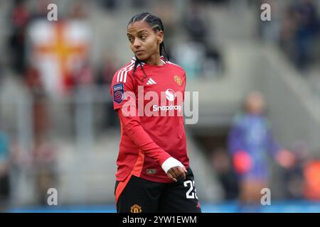 Leigh, Großbritannien. Dezember 2024. Geyse von Manchester United während des Barclays Women's Super League Matches Manchester United Women vs Liverpool Women im Leigh Sports Village, Leigh, Großbritannien, 8. Dezember 2024 (Foto: Alex Roebuck/News Images) in Leigh, Großbritannien am 12.08.2024. (Foto: Alex Roebuck/News Images/SIPA USA) Credit: SIPA USA/Alamy Live News Stockfoto