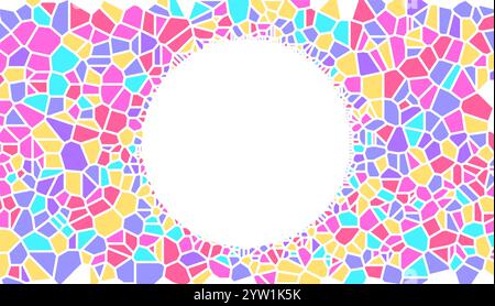 Buntglas oder Mosaikvektor abstrakter Hintergrund Stock Vektor