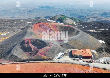 Crateri Silvestri, Hochwinkelansicht, Ätna, Sizilien, Italien Stockfoto