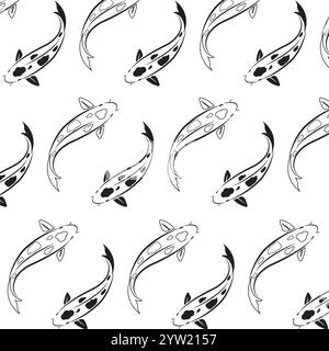 Koi Fisch Hintergrund Vektor Illustration Design Stock Vektor