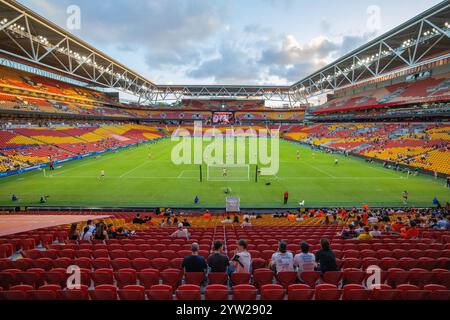 Brisbane, Australien. Dezember 2024. Brisbane, Australien, 6. Dezember 2024: Allgemeiner Blick ins Stadion vor der Isuzu Ute Ein Ligaspiels zwischen Brisbane Roar und Melbourne City FC im Suncorp Stadium in Brisbane, Australien Matthew Starling (Promediapix/SPP) Credit: SPP Sport Press Photo. /Alamy Live News Stockfoto