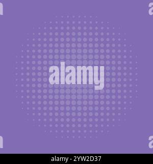 Violetter Halbtonhintergrund. Halbtonpunkte Effektmuster. Hintergrund mit gepunkteter Textur. Vektorabbildung Stock Vektor