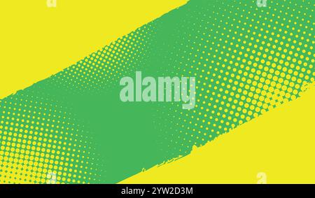 Heller neonfarbener Halbtonhintergrund. Halbtonpunkte Effektmuster. Hintergrund mit gepunkteter Textur. Vektorabbildung Stock Vektor
