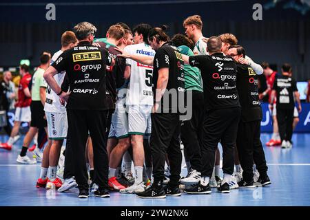 SC DHfK Leipzig GER, Handball Sport Verein Hamburg vs. SC DHfK Leipzig, Handball, Bundesliga, Spieltag 13, Saison 2024/2025, 08.12.2024 Foto: Eibner-Pressefoto/Marcel von Fehrn Stockfoto