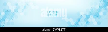 Struktur Molekül DNA, Atom, Neuronen. Wissenschaftskonzept Aminosäure Arginin Arg und strukturchemische Formel. Medizin, Technologie, Chemie und Stock Vektor