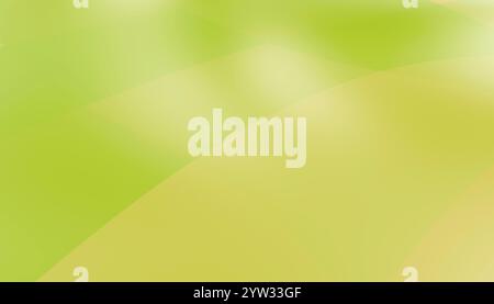Abstrakter grüner und gelber Hintergrund mit einem weichen, unscharfen Wellenmuster. Stockfoto