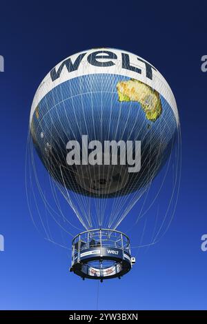 Hallo Flyer, World Balloon, Tethered Balloon, Berlin Mitte, Berlin, Deutschland, Europa Stockfoto