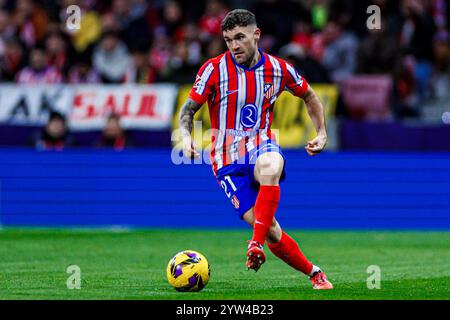 Fussball La Liga 16. Spieltag Atletico Madrid - FC Sevilla am 08.12.2024 im Wanda Metropolitano in Madrid Javi Galan ( Madrid ) Foto: Revierfoto Stockfoto