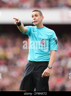 Aktenfoto vom 04.05.2024 des Schiedsrichters David Coote. Das Arbeitsverhältnis von Schiedsrichter David Coote wurde mit sofortiger Wirkung beendet, so Professional Game Match Official Limited. Ausgabedatum: Montag, 9. Dezember 2024. Stockfoto