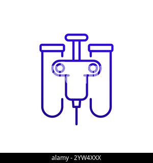 Symbol für Biopsieproben auf weiß Stock Vektor
