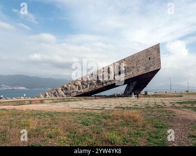 NOWOROSSIJSK RUSSLAND - 02. SEPTEMBER 2023 Ensemble-Gedenkstätte Malaya Semlja in der Heldenstadt Noworossijsk. Stockfoto