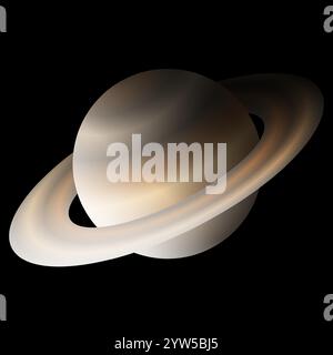Saturn Planet Realistische Illustration Stock Vektor