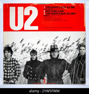 Rückseite der 12-Zoll-Single-Version von New Year's Day von U2, die 1983 veröffentlicht wurde Stockfoto