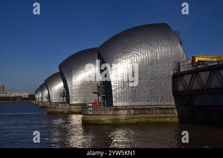 London, Großbritannien. Februar 2019. Thames Barrier, Blick bei Tag. Quelle: Vuk Valcic/Alamy Stockfoto